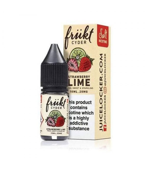 Strawberry Lime 10ml Nic Salt By Frukt Cyder